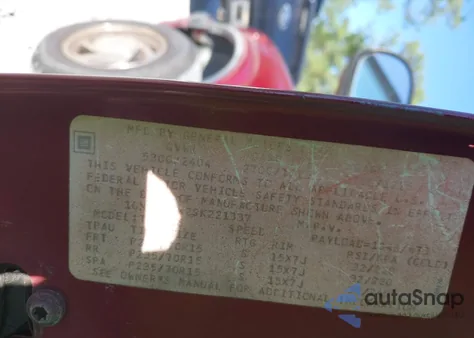 1995 Chevrolet Blazer from USA, damaged, VIN 1GNDT13W2SK221337